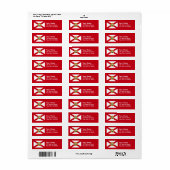 フロリダ州旗の差出人住所ラベル ラベル (フルシート)