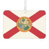 フロリダ州旗を持つカーエアーフレザー カーエアーフレッシュナー (裏面)