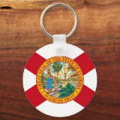 フロリダ州旗を持つキーチェーン州 キーホルダー (正面)