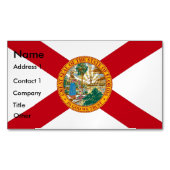 フロリダ州旗を持つ名刺マグネット マグネット名刺 (正面)