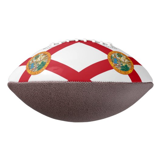 フロリダ州旗を持つ愛国的なアメリカンフットボール アメリカンフットボール (回転270)