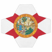 フロリダ州旗を持つ愛国的なサッカーボール サッカーボール (フラット)