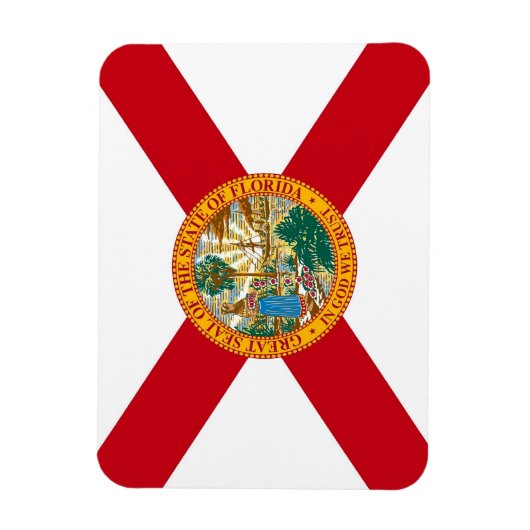 フロリダ州旗を持つ愛国的な柔軟な磁石 マグネット (縦)