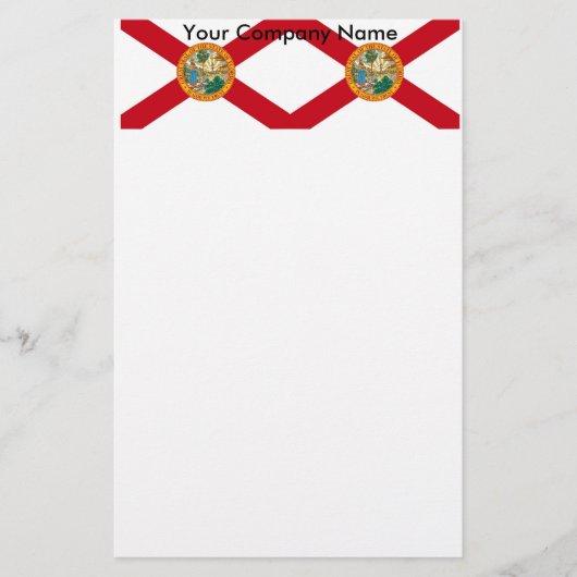フロリダ州旗を持つ文房具 便箋 (正面)