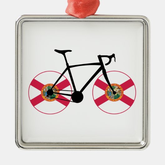 フロリダ州旗サイクリング メタルオーナメント (正面)