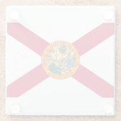 フロリダ州旗デザインデコール ガラスコースター (裏面)