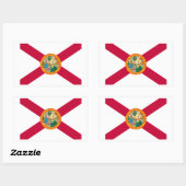 フロリダ州旗デザイン 長方形シール (シート)