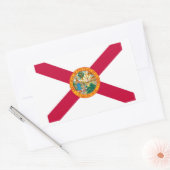 フロリダ州旗デザイン 長方形シール (封筒)