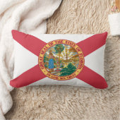 フロリダ州旗プリント愛国心 ランバークッション (ブランケット)