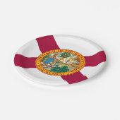 フロリダ州旗プレート、パーティー、スポーツ、フロリダ ペーパープレート (アングル)