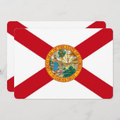 フロリダ州旗付きの愛国的な招待状 招待状 (正面/裏面)