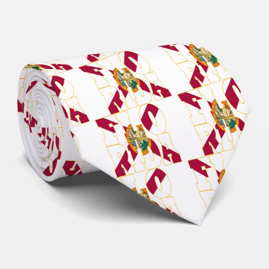 フロリダ州旗文字 ネクタイ (ロール)