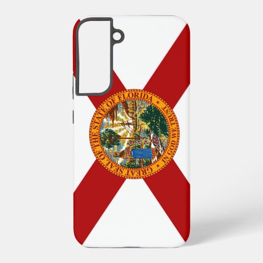 フロリダ州旗素晴らし印フロリダレッドホワイト SAMSUNG GALAXYケース (裏面)