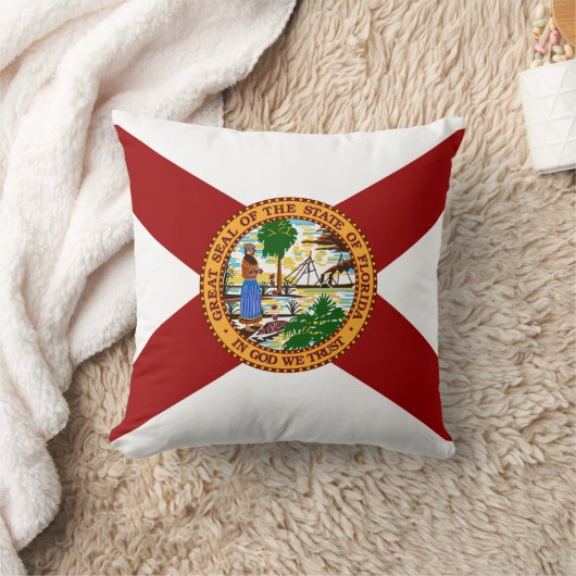 フロリダ州旗 クッション (ブランケット)