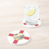 フロリダ州旗：フラリディア諸島の太陽の州 コースター (側面)