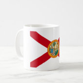 フロリダ州旗：フラリディア諸島の太陽の州 コーヒーマグカップ (正面左)