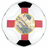 フロリダ州旗：フラリディア諸島の太陽の州 サッカーボール (正面)