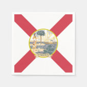 フロリダ州旗：フラリディア諸島の太陽の州 スタンダードカクテルナプキン (正面)