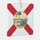 フロリダ州旗:フラリディア諸島の太陽の州 セラミックオーナメント (右)