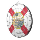 フロリダ州旗：フラリディア諸島の太陽の州 ダーツボード (正面右)