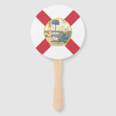 フロリダ州旗：フラリディア諸島の太陽の州 ハンドファン (裏面)