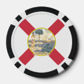 フロリダ州旗:フラリディア諸島の太陽の州 ポーカーチップ (裏面)
