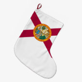 フロリダ州旗 ラージクリスマスストッキング (正面 (吊り時))