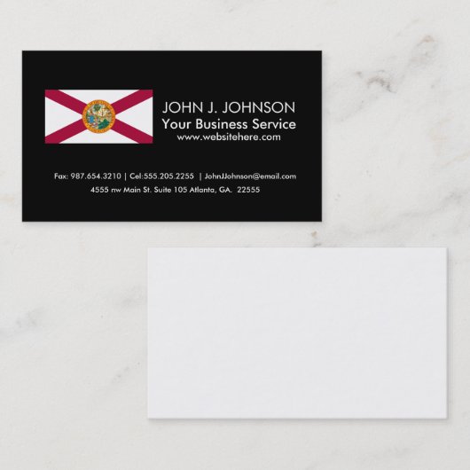 フロリダ州旗 名刺 (正面/裏面)