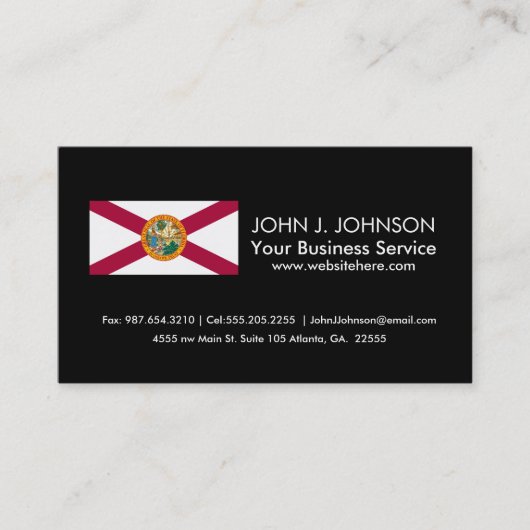 フロリダ州旗 名刺 (正面)