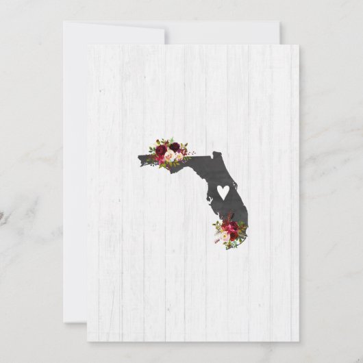 フロリダ州素朴ベビーシャワー招待状 招待状 (裏面)