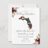 フロリダ州素朴磁気結婚式招待状 マグネット招待状 (正面)