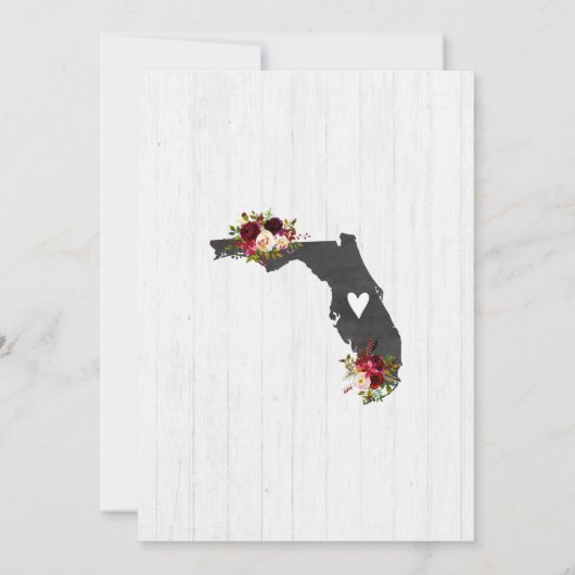 フロリダ州素朴誕生日パーティーへの招待 招待状 (裏面)