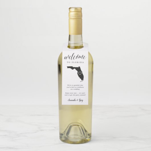 フロリダ州結婚の歓迎 ボトルネックタグ (ボトル)