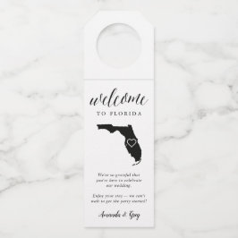 フロリダ州結婚の歓迎 ボトルネックタグ