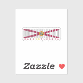 フロリダ州製バーコードフラッグステッカー シール