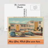 フロリダ州、フィートローダーデールマーティンデールアパートメンツ ポストカード (正面/裏面)