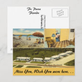 フロリダ州、フォートピアース、海岸アパート ポストカード (正面/裏面)