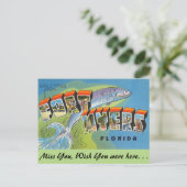 フロリダ州、フォートマイヤーズの挨拶 ポストカード (スタンド正面)