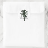 フロリダ州（ブラックパームツリー） ラウンドシール (バッグ)