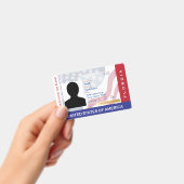 フロリダ州 - 子供用IDカード - アメリカ国旗背景 バッジ (手持ち)