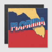 フロリダ州 星条旗マップ マグネット招待状 (正面/裏面)