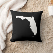 フロリダ州（白と黒） クッション (ブランケット)