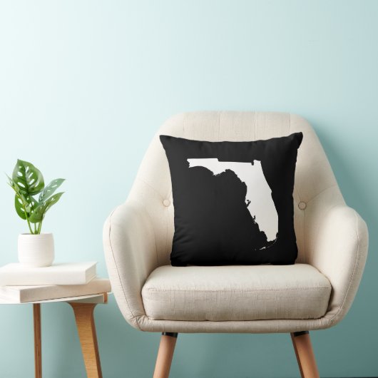 フロリダ州(白と黒) クッション (椅子)