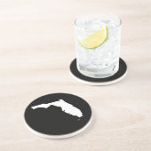 フロリダ州(白と黒) コースター (側面)