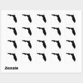 フロリダ州（白黒） スクエアシール (シート)