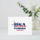 フロリダ州（赤、白、青） ポストカード (スタンド正面)
