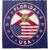 フロリダ州、青、 シャワーカーテン (正面)