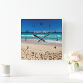 フロリダ州Captiva Island スクエア壁時計 (ホーム)