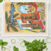 フロリダ州FLヴィンテージラージレターの州 キッチンタオル (折り畳み)