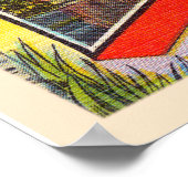 フロリダ州FLヴィンテージラージレターの州 ポスター (角)